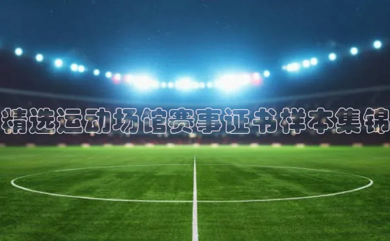 精选运动场馆赛事证书样本集锦